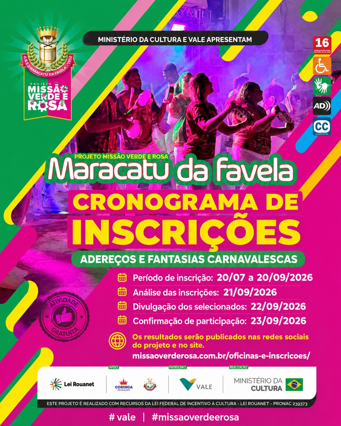Cronograma — Fantasias Carnavalescas